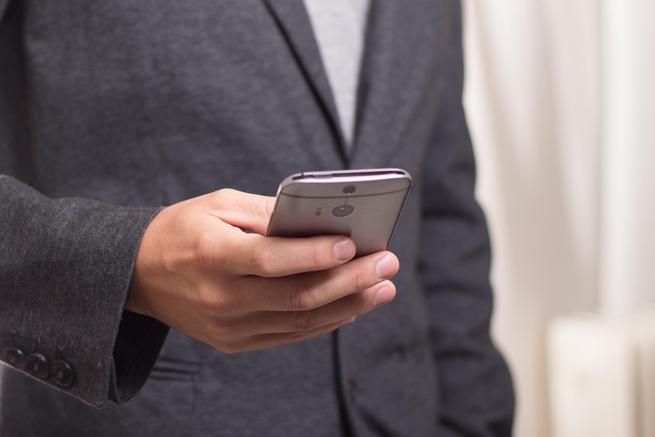 Person using smartphone